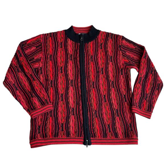 Purely Australian 100% Merino Wool Double-Zip Sweater Jacket Men's Sz L - Picture 2 of 6